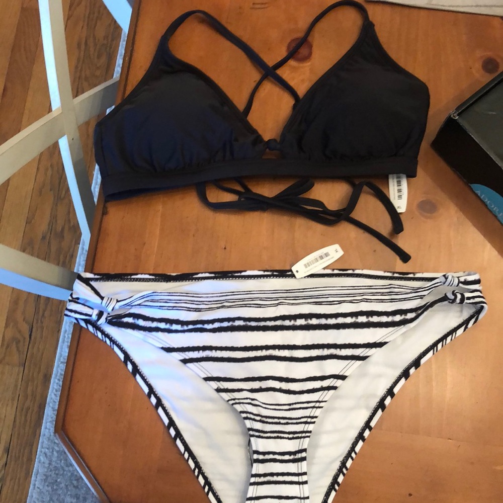 Two piece Miss match bathing suit.